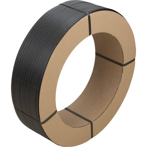 Feuillard, Polypropyl&egrave;ne, 1/2" la x 7200' lo, Noir, Calibre Manuel Helyx Safety & Industrial Supplies