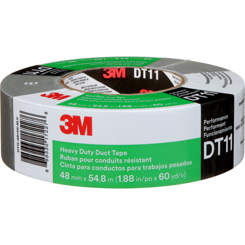 DT11 Heavy-Duty Duct Tape, 11 mils, Silver, 48 mm (2") x 55 m (180') Helyx Safety & Industrial Supplies