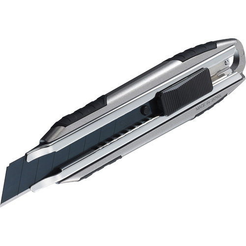 Couteau autoverrouillable, 18 mm, Acier au carbone, Robuste, Prise en Aluminium Helyx Safety & Industrial Supplies