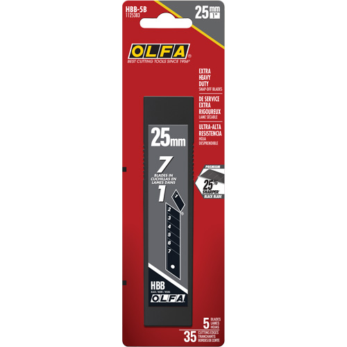 Lames de rechange noires tr&egrave;s aiguis&eacute;es, Style Cassable Helyx Safety & Industrial Supplies