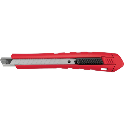 Snap-Off Knife, 9 mm, Carbide, Rubber/Polypropylene Handle Helyx Safety & Industrial Supplies