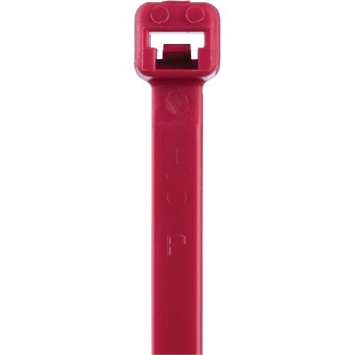 Attaches de c&acirc;bles s&eacute;rie T, Longueur 8", R&eacute;sistance &agrave; la traction 50 lb, Rouge Helyx Safety & Industrial Supplies