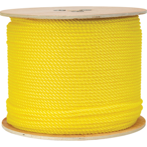 1/4" Braided Yellow Rope, Polypropylene, 1300' Helyx Safety & Industrial Supplies