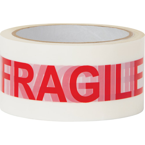 "Fragile" Box Sealing Tape, Hot Melt Adhesive, 2 mils, 48 mm (2") x 100 m (328') Helyx Safety & Industrial Supplies