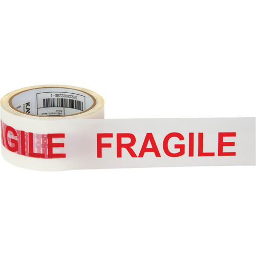 "Fragile" Box Sealing Tape, Hot Melt Adhesive, 2 mils, 48 mm (2") x 100 m (328') Helyx Safety & Industrial Supplies