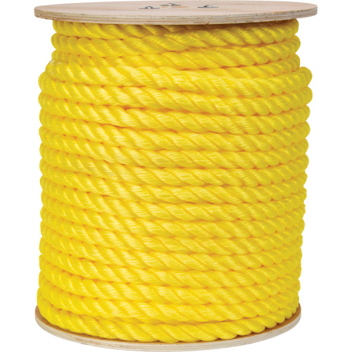 Corde jaune tress&eacute;e, Polypropyl&egrave;ne, 300' Helyx Safety & Industrial Supplies