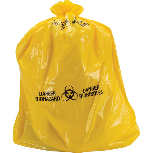 Waste Bags, Bio-Hazard, 38" L x 30" W, 2 mils Helyx Safety & Industrial Supplies