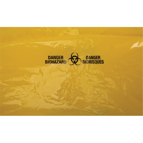 Waste Bags, Bio-Hazard, 38" L x 30" W, 2 mils Helyx Safety & Industrial Supplies