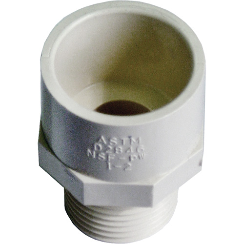 Male Reducing Adapter, Hub x MPT, 1/2" x 3/4" Dia., CPVC Helyx Safety & Industrial Supplies
