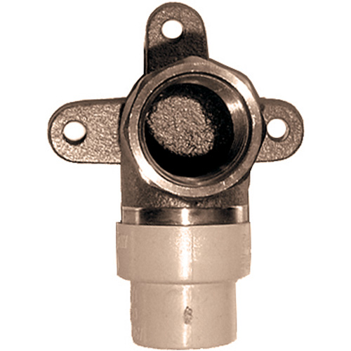 Coude applique 90° monobloc, Noeud x FPT, Laiton/PVC-C, 3/4" Helyx Safety & Industrial Supplies