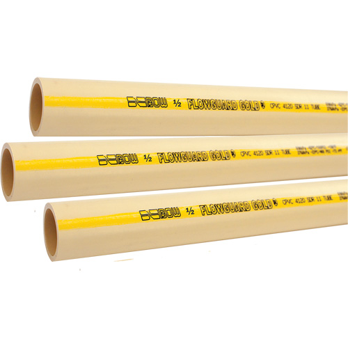 Flowguard Gold&reg; Hot & Cold Water Pipe, CPVC, 20' L x 2" Dia. Helyx Safety & Industrial Supplies