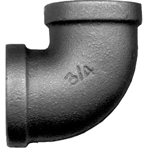 90° Female Pipe Elbow, FPT, Black Iron, 1-1/2" Helyx Safety & Industrial Supplies
