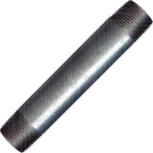 Long Pipe Nipple, Galvanized, 1/2", NPT x NPT Helyx Safety & Industrial Supplies