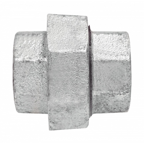 Union Pipe Fitting, 1/8", Galvanized Iron, FPT Helyx Safety & Industrial Supplies