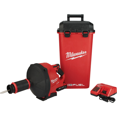 Serpentin de vidange M18 Fuel avec Cable Drive et c&acirc;ble 5/16", &eacute;lectrique, 1/4" x 50'/3/8" x 35' Helyx Safety & Industrial Supplies