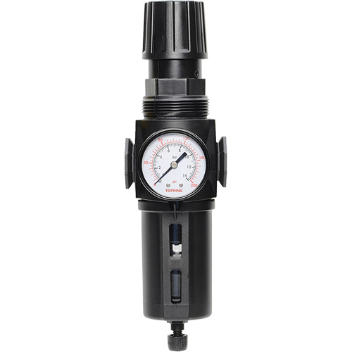 Manual Drain Filter/Regulator with Standard Bowl Modulair 300, 1/4" NPT, 150 PSI, 5.1 fl. oz. Capacity Helyx Safety & Industrial Supplies