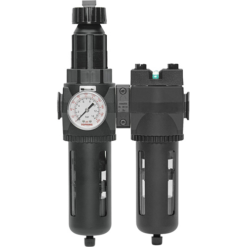 Filtre/r&eacute;gulateur + filtre coalescent drain manuel avec bol standard Modulair 400, 1/4" NPT, 150 psi, Capacit&eacute; de 9,1 oz liq. Helyx Safety & Industrial Supplies