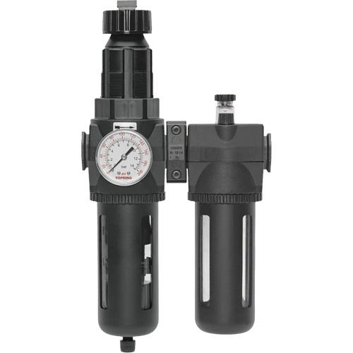 Filter/Regulator & Lubricator Modulair 400 with Gauge & Standard Bowl, 1/2" NPTF Helyx Safety & Industrial Supplies