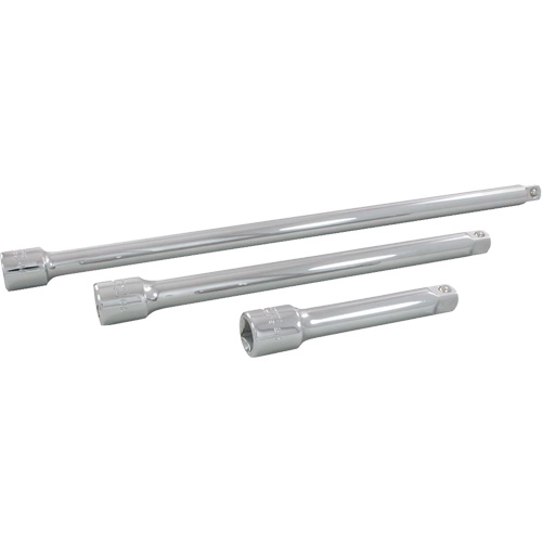 Jeu de rallonges pour douilles, Prise de 1/2", Fini Chrome, 3 Mcx Helyx Safety & Industrial Supplies