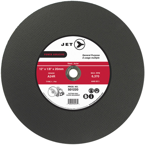 Meules &agrave; tronçonner POWER ABRASIVE, 12" x 1/8", Arbre de 20 mm, Type 1, 6370 Tr/min Helyx Safety & Industrial Supplies