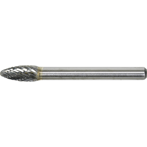 Solid Carbide Burr, SH-1, 1/4" Dia., 1/4" Shank, 5/8" Depth of Cut Helyx Safety & Industrial Supplies