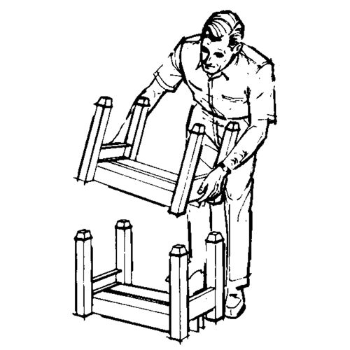 Portable Stacking Racks, 12" W x 16" D, 2500 lbs. Capacity Helyx Safety & Industrial Supplies