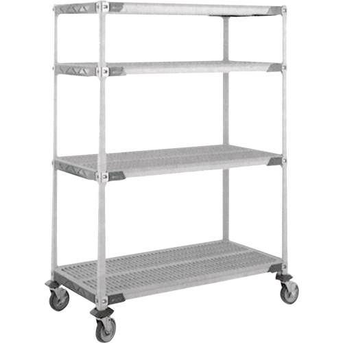 MetroMax i&reg; Stem Caster Cart, 4 Tiers, 18" x 69" x 60", 900 lbs. Capacity Helyx Safety & Industrial Supplies