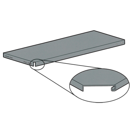 &eacute;tag&egrave;res &agrave; corni&egrave;res perfor&eacute;es - Tablettes, Acier galvanis&eacute;, 36" la x 18" p Helyx Safety & Industrial Supplies