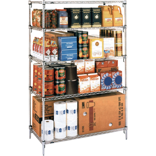 &eacute;tag&egrave;res super ajustables Super Erecta, 4 Tablettes, 36" la x 62-9/16" h x 24" p Helyx Safety & Industrial Supplies