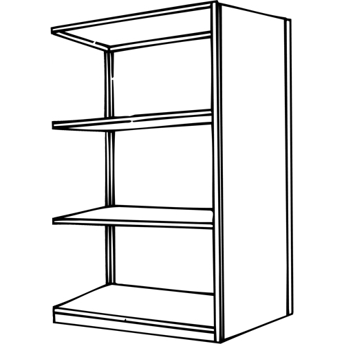 Interlok Shelving Unit, Steel, Boltless, 800 lbs. Capacity, 36" W x 76" H x 24" D Helyx Safety & Industrial Supplies