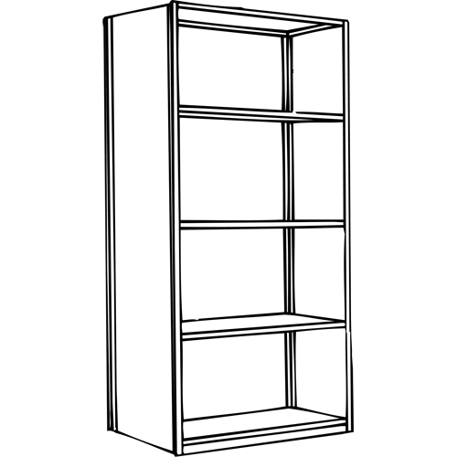 Interlok Shelving Unit, Steel, Boltless, 800 lbs. Capacity, 36" W x 100" H x 24" D Helyx Safety & Industrial Supplies
