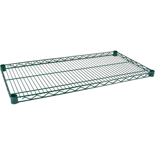 Tablette pour &eacute;tag&egrave;re robuste en treillis au fini d'&eacute;poxyde vert, 48" la x 24" p, 800 lb Capacit&eacute; Helyx Safety & Industrial Supplies