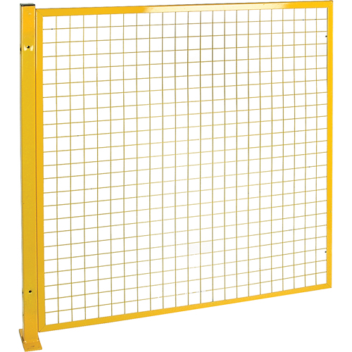 Mesh Style Perimeter Guard, 4' H x 4' W, Yellow Helyx Safety & Industrial Supplies