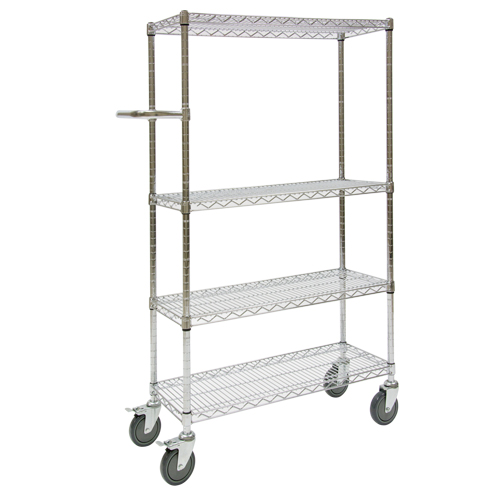 Chariots &agrave; pousser, Chrom&eacute;, 60" x 60" x 14", Capacit&eacute; 800 lb Helyx Safety & Industrial Supplies