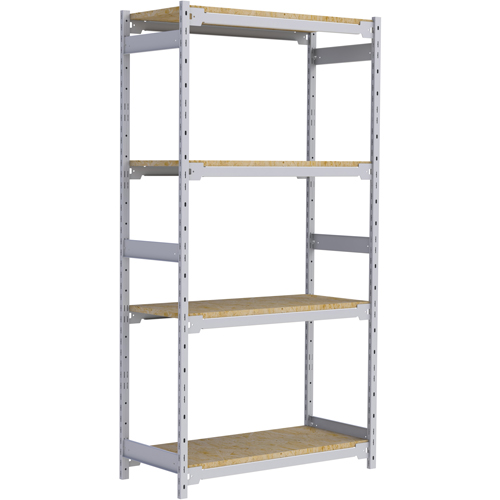 Wide Span Record Storage Shelving, Steel, 4 Shelves, 42" W x 18" D x 84" H Helyx Safety & Industrial Supplies