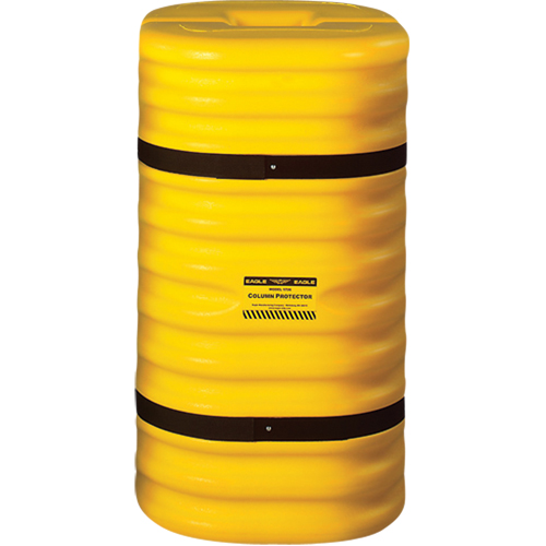 Column Protector, 12" x 12" Inside Opening, 24" L x 24" W x 42" H, Yellow Helyx Safety & Industrial Supplies