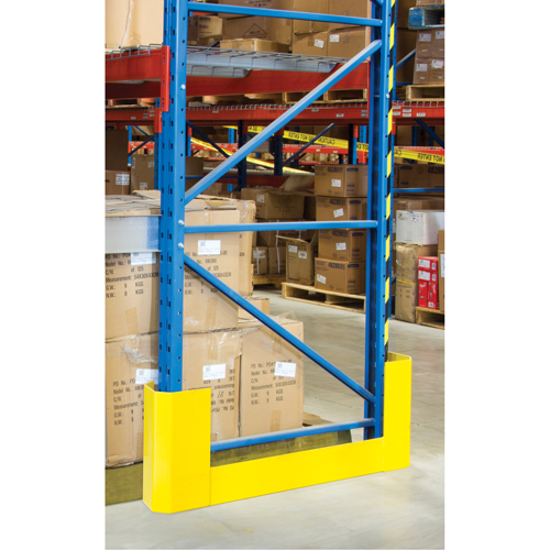 Protecteurs d'all&eacute;es de rayonnages, 3" la x 53" lo x 16" h, Jaune s&eacute;curit&eacute; OSHA Helyx Safety & Industrial Supplies