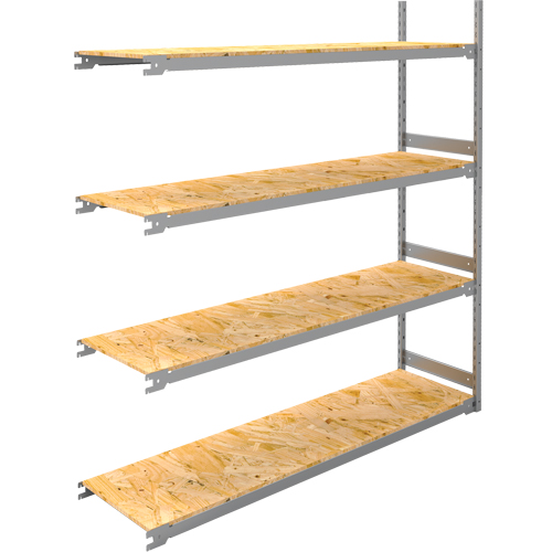 &eacute;tag&egrave;re-classeur de grande largeur, Acier, 4 Tablettes, 72" la x 18" p x 84" h, Ensemble Ajout Helyx Safety & Industrial Supplies
