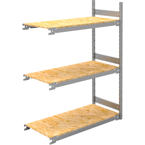 Wide Span Record Storage Shelving, Steel, 3 Shelves, 42" W x 18" D x 60" H, Add-On Kit Helyx Safety & Industrial Supplies