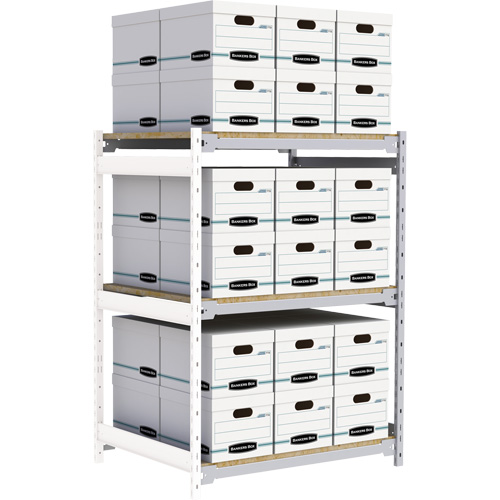&eacute;tag&egrave;re-classeur de grande largeur, Acier, 3 Tablettes, 42" la x 32" p x 60" h, Ensemble Ajout Helyx Safety & Industrial Supplies