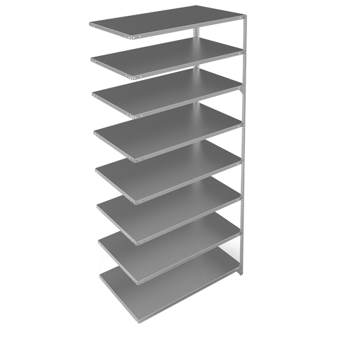 &eacute;l&eacute;ment de rayonnage, Acier galvanis&eacute;, Montant &agrave; fente, Capacit&eacute; 275 lb, 48" la x 96" h x 24" p Helyx Safety & Industrial Supplies