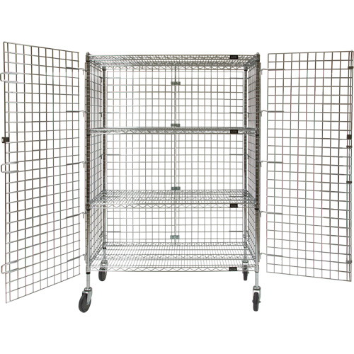 Security Cart, Chrome Plated, 48" x 69" x 24", 500 lbs. Capacity Helyx Safety & Industrial Supplies