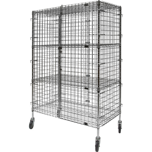 Security Cart, Chrome Plated, 48" x 69" x 24", 500 lbs. Capacity Helyx Safety & Industrial Supplies