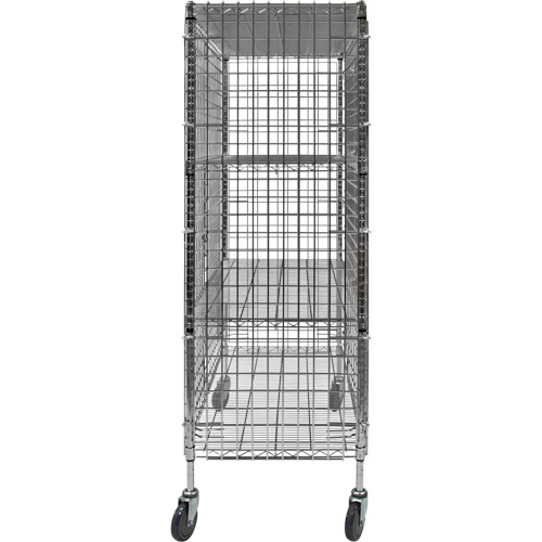 Security Cart, Chrome Plated, 48" x 69" x 24", 500 lbs. Capacity Helyx Safety & Industrial Supplies