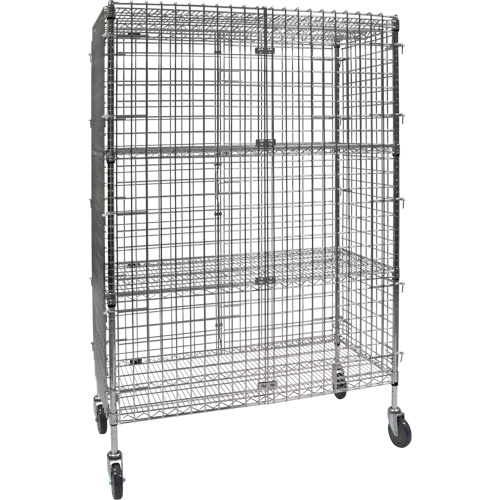 Security Cart, Chrome Plated, 48" x 69" x 24", 500 lbs. Capacity Helyx Safety & Industrial Supplies