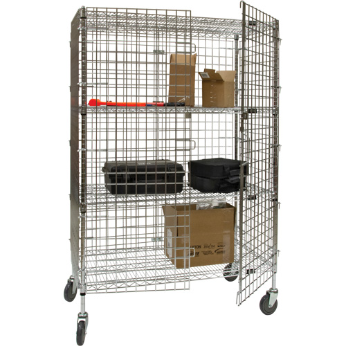 Chariot de s&eacute;curit&eacute;, Chrom&eacute;, 60" x 69" x 24", Capacit&eacute; 500 lb Helyx Safety & Industrial Supplies