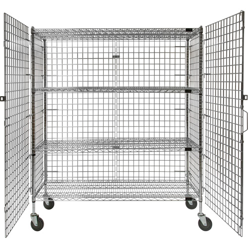 Chariot de s&eacute;curit&eacute;, Chrom&eacute;, 60" x 69" x 24", Capacit&eacute; 500 lb Helyx Safety & Industrial Supplies