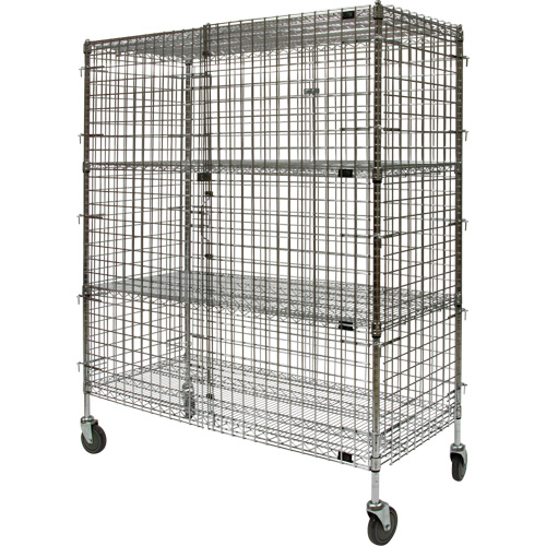 Chariot de s&eacute;curit&eacute;, Chrom&eacute;, 60" x 69" x 24", Capacit&eacute; 500 lb Helyx Safety & Industrial Supplies