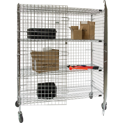 Chariot de s&eacute;curit&eacute;, Chrom&eacute;, 60" x 69" x 24", Capacit&eacute; 500 lb Helyx Safety & Industrial Supplies