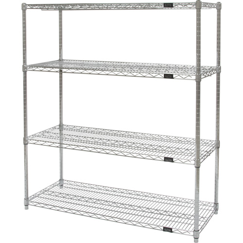 &eacute;tag&egrave;res robustes en treillis chromat&eacute;, Tiers 4, 36" la x 54" h x 24" p Helyx Safety & Industrial Supplies